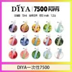 DIYA叮啞拋棄式7500 Puffs一次性電子煙3%